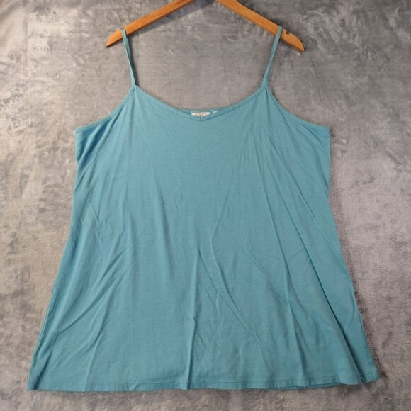 LOGOLori Goldstein Women Cami XL Blue Cotton TankTop Layering Piece Casual Basic - Picture 1 of 8